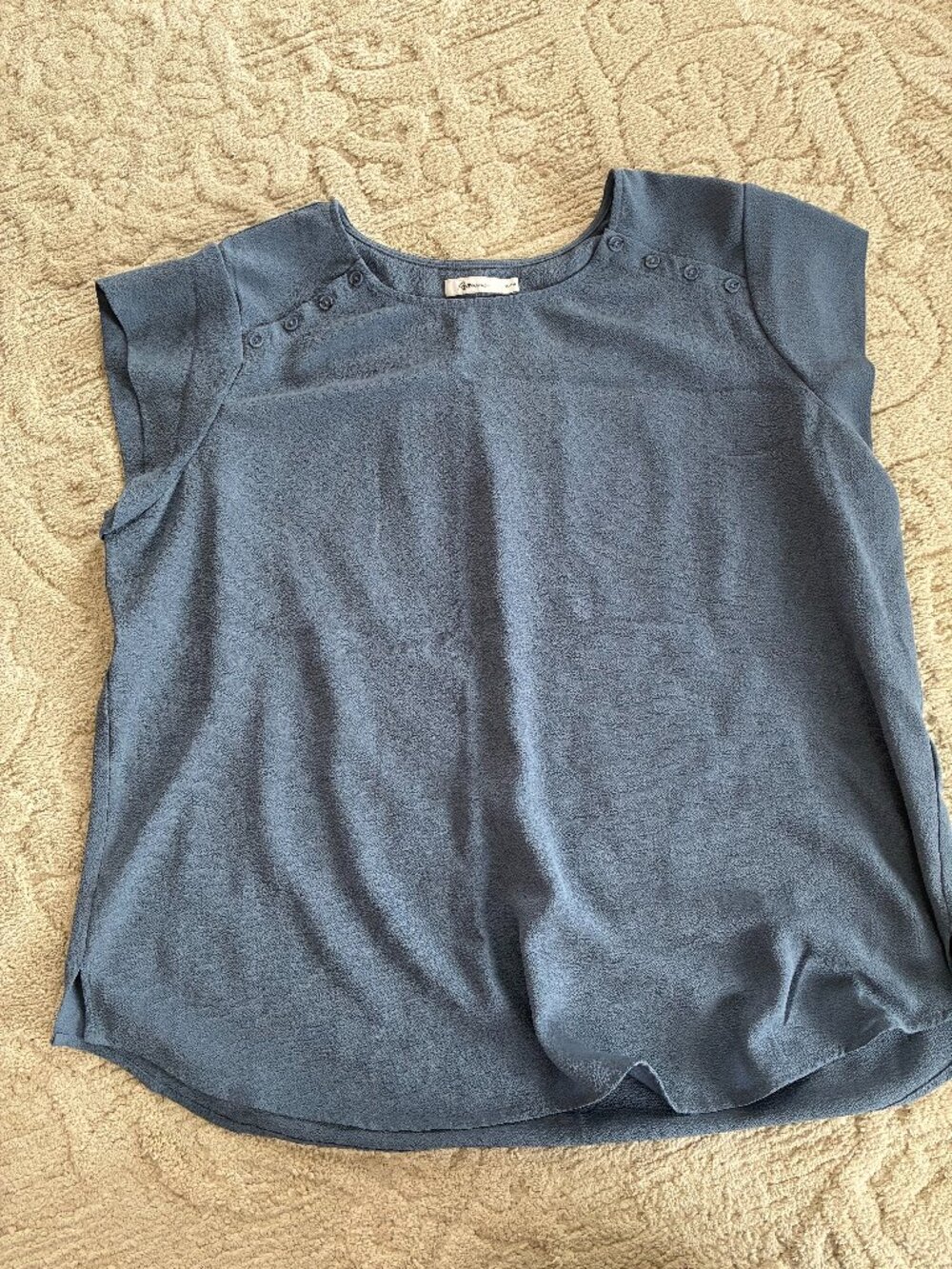 Blue Reitmans Sleeve-less Shirt